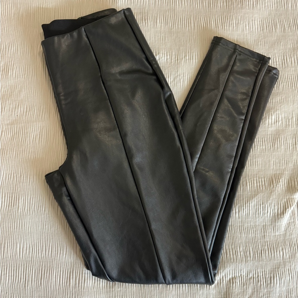 Faux leather pants